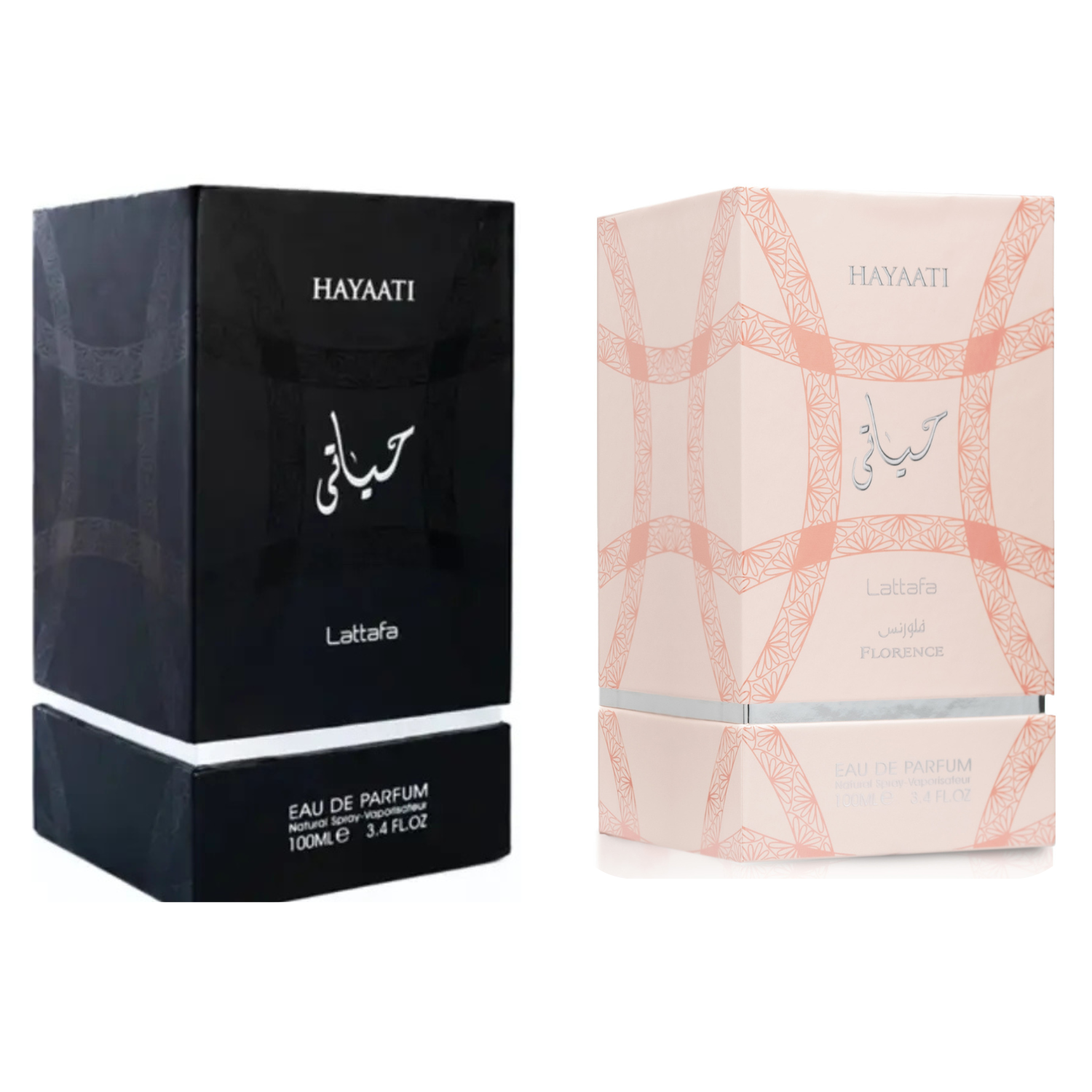 Lattafa Hayaati Perfume Combo Hayati Black for Men & Hayaati Florence Women
