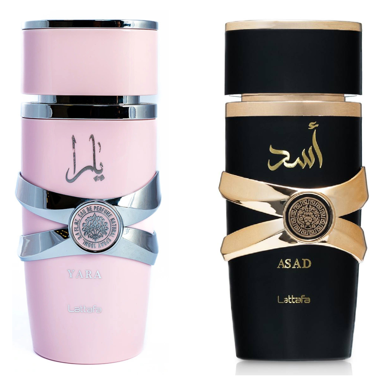 Lattafa Best Seller Perfume Combo Yara for Women and Asad for Men 3.4 OZ/100 ML