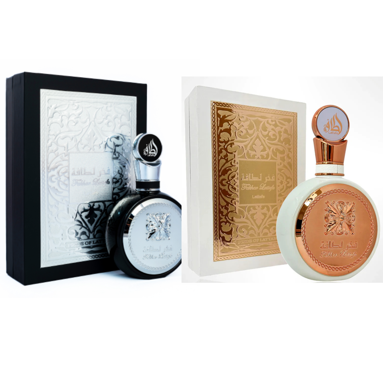 Lattafa Fakhar Perfume Combo Black for Men Pink for Women Top Sellers 100 ML