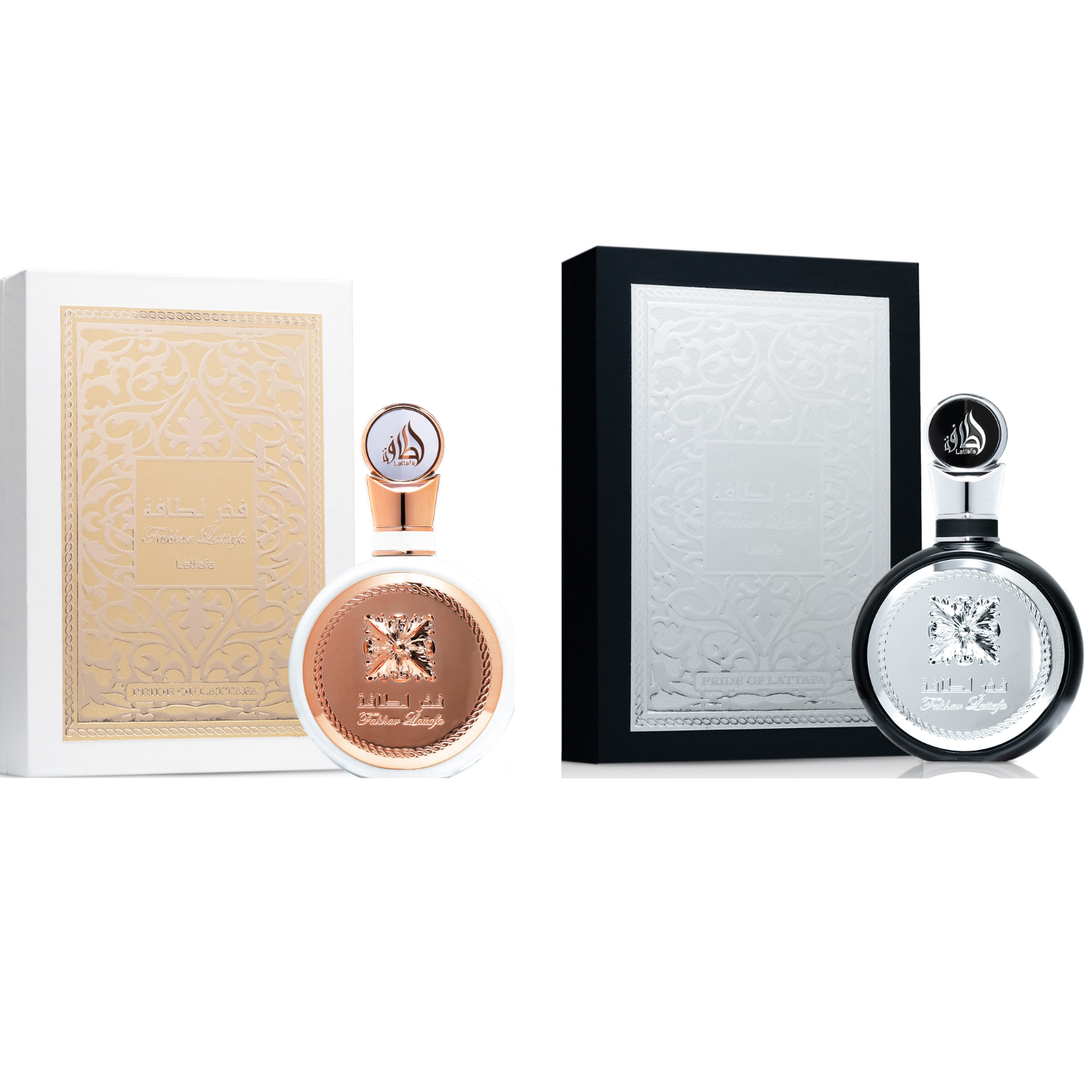 Lattafa Fakhar Perfume Combo Black for Men Pink for Women Top Sellers 100 ML