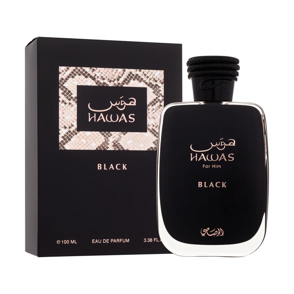 Rasasi Hawas for Him Hawas and Hawas Black EDP Perfume Combo for Men 100 ML Each