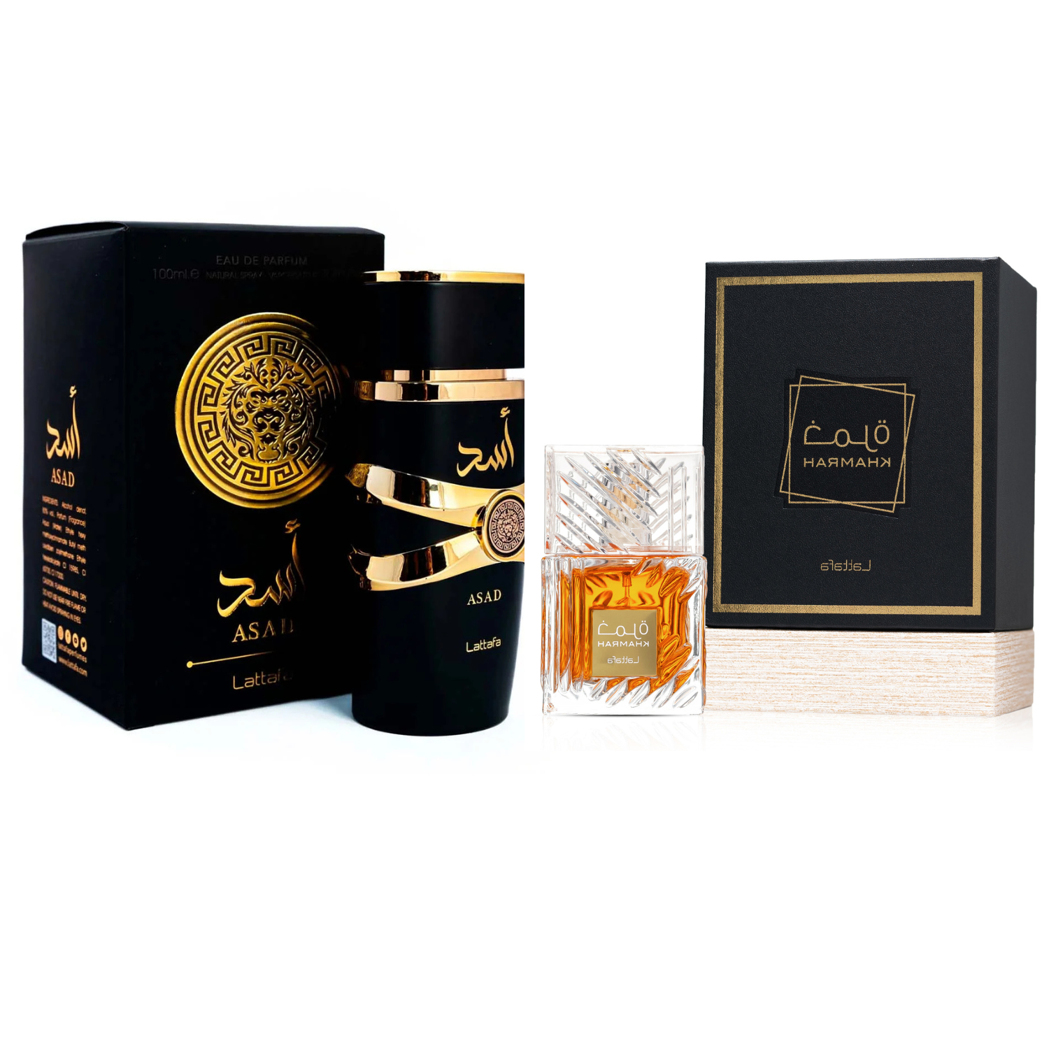 Lattafa Best Seller Perfume Combo : Khamrah & Asad EDP Fragrance 3.4 OZ/100 ML
