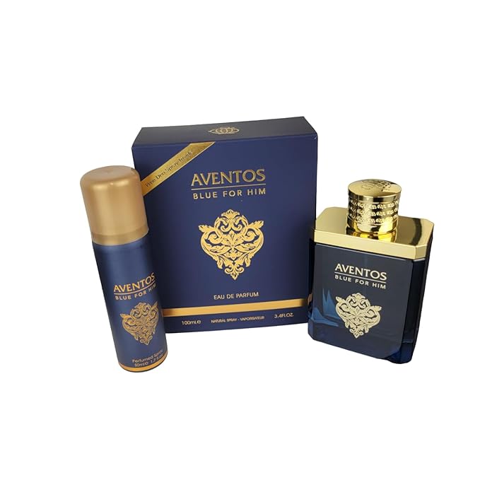 Fragrance World Aventos Blue For Him Free Deo Spray Inside EDP 100ML/ 3.4OZ