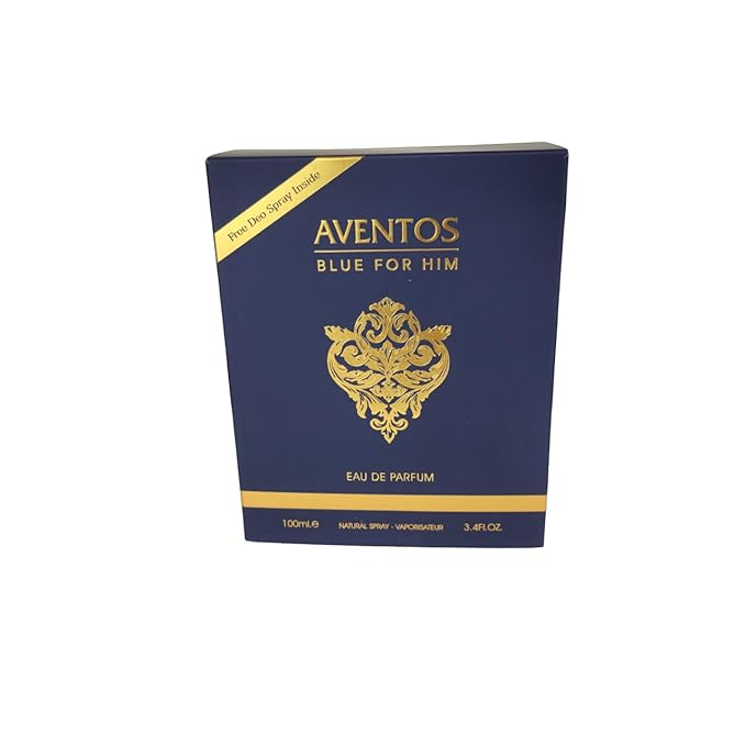 Fragrance World Aventos Blue For Him Free Deo Spray Inside EDP 100ML/ 3.4OZ