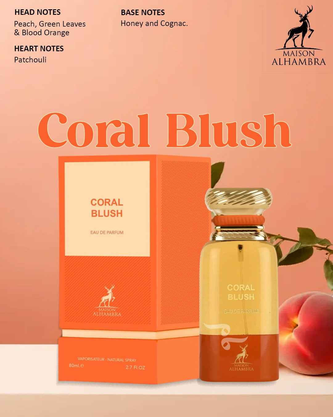 MAISON ALHAMBRA CORAL BLUSH 80ML/ 2.7 OZ UNISEX