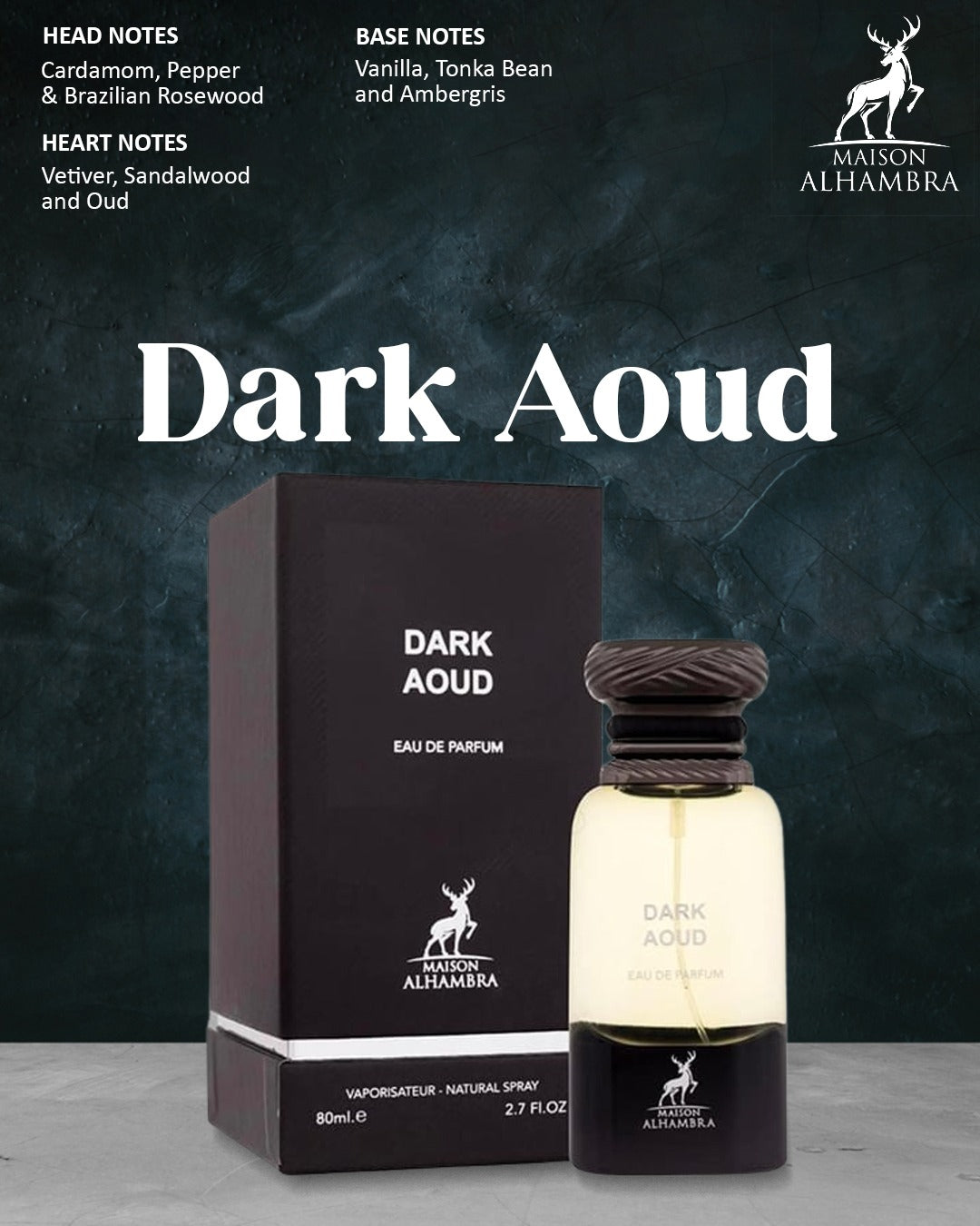 MAISON ALHAMBRA: DARK AOUD 80ML / 2.7 OZ EDP UNISEX