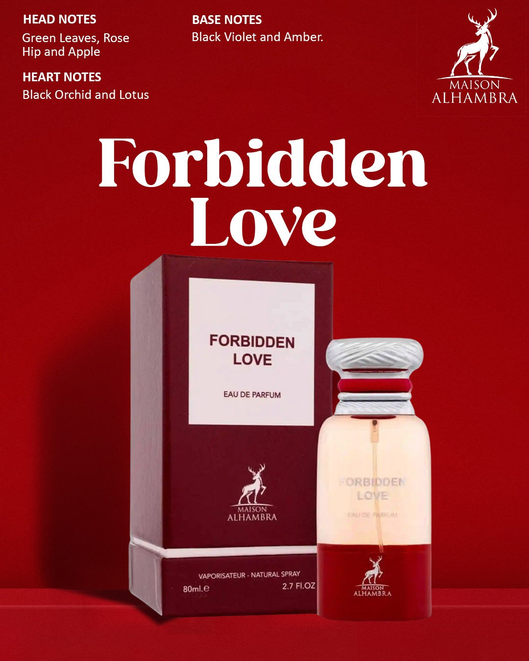 MAISON ALHAMBRA FORBIDDEN LOVE 80 ML/ 2.7 OZ EDP UNISEX