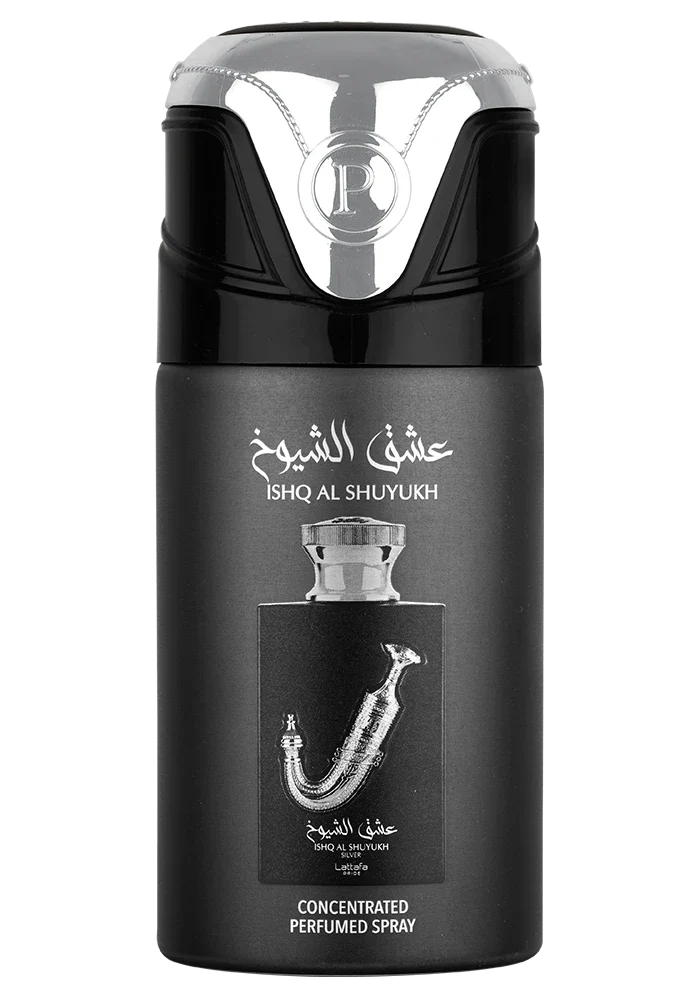 LATTAFA PERFUMED ISHQ AL SHUYUKH SILVER CONCENTRATED SPRAY 250ML / 9 OZ