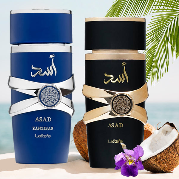 Lattafa Asad Men's Perfume Combo Asad Black & Asad Zanzibar 100 ML Each