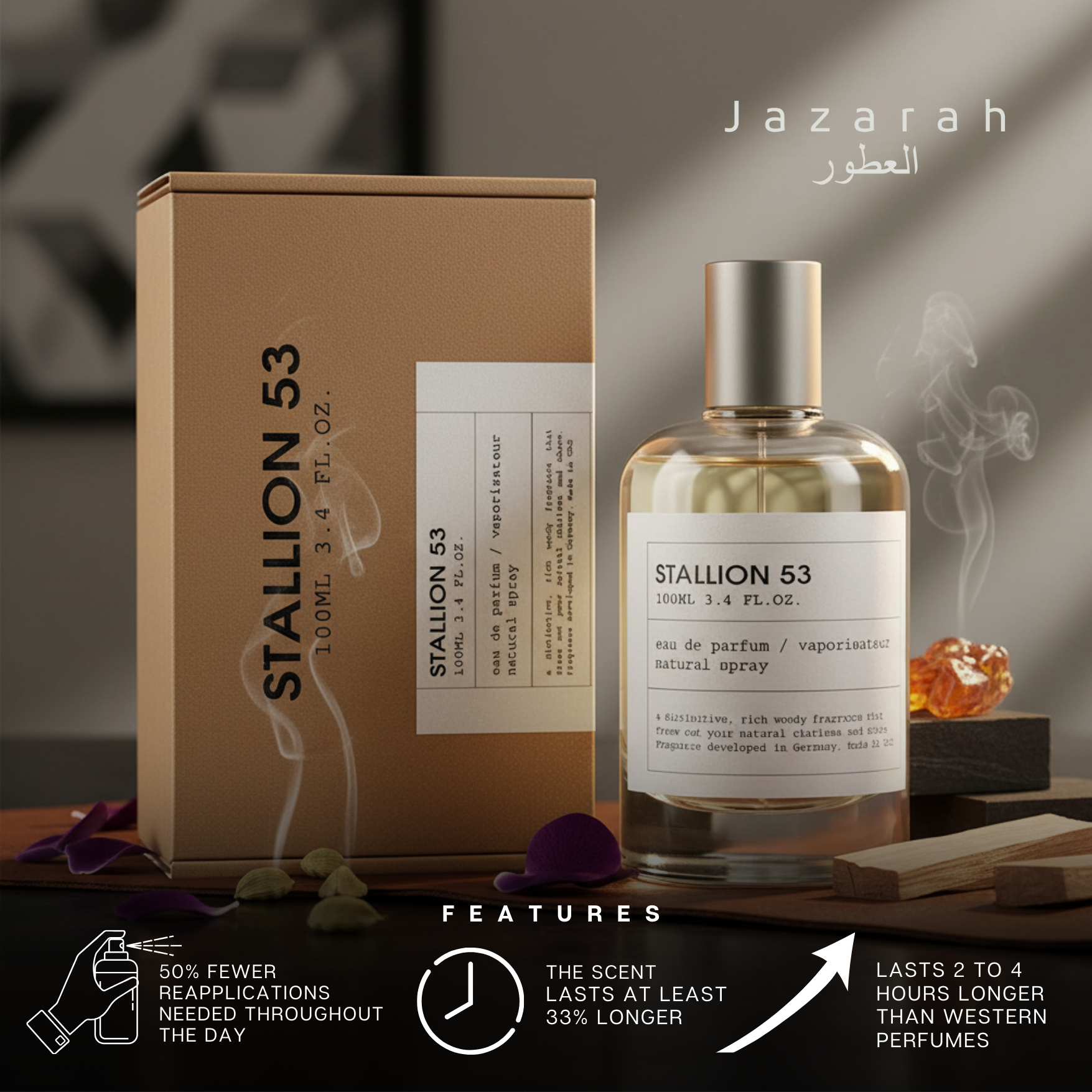 STALLION 53 Eau De perfum 3.4 oz / 100ML + 20ML Spray For Unisex