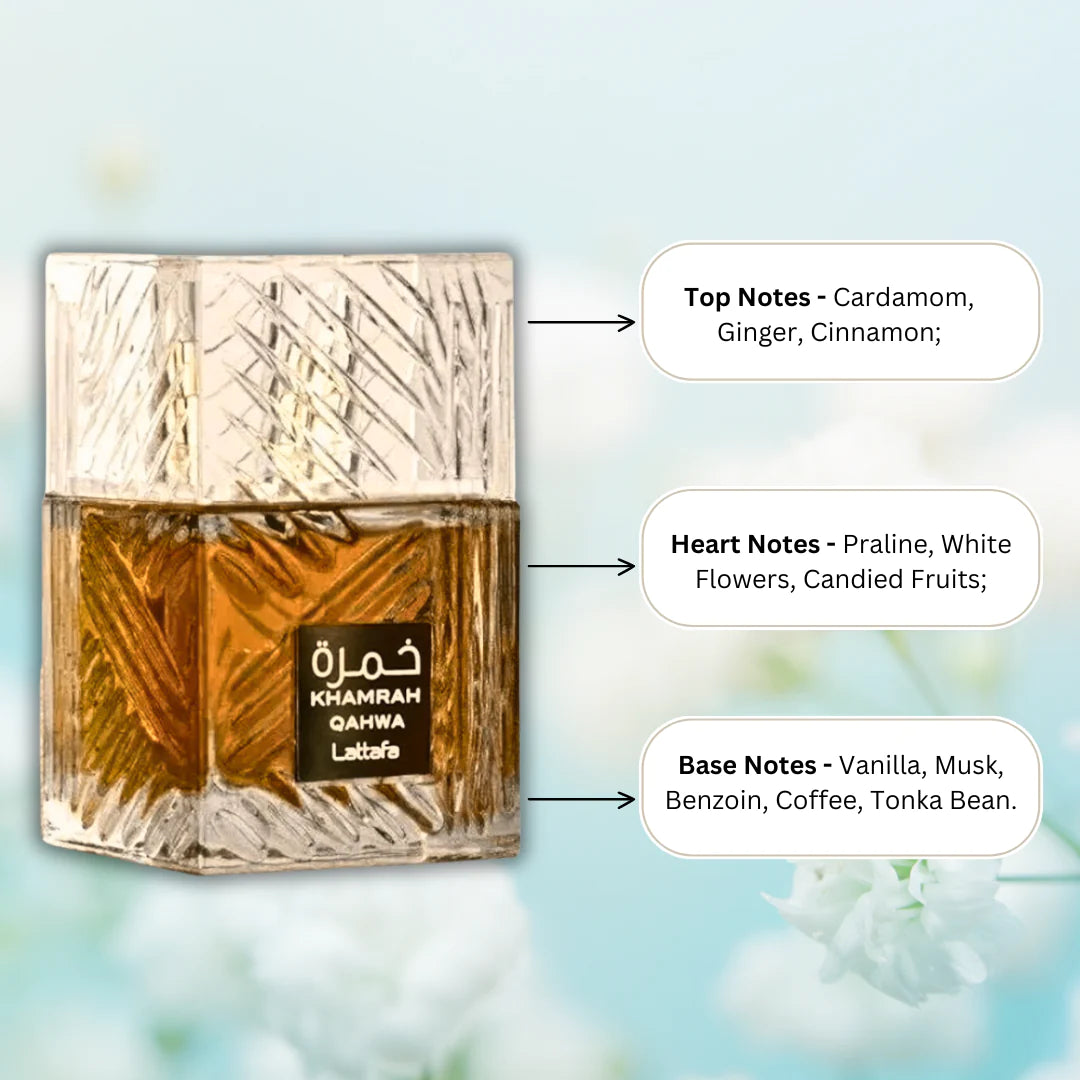 LATTAFA KHAMRAH QAHWAH SPRAY EDP 100ML/ 3.4 OZ