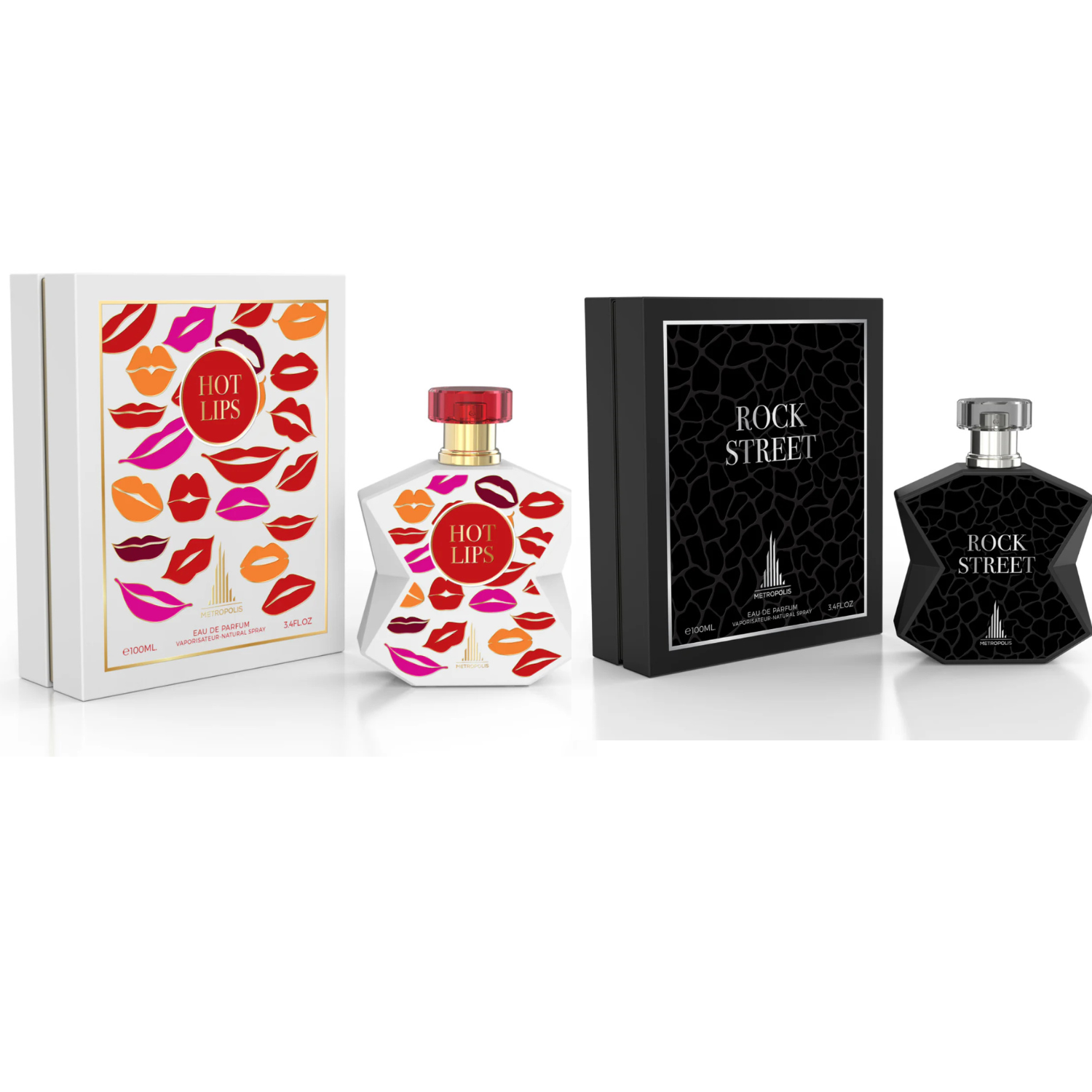 Emper Metropolis Perfume Combo Rock Street for Men & Hot Lips for Women 100 ML