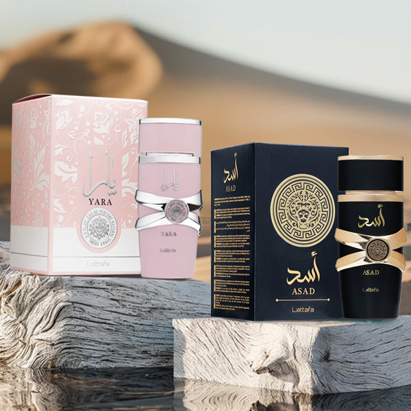 Lattafa Best Seller Perfume Combo Yara for Women and Asad for Men 3.4 OZ/100 ML