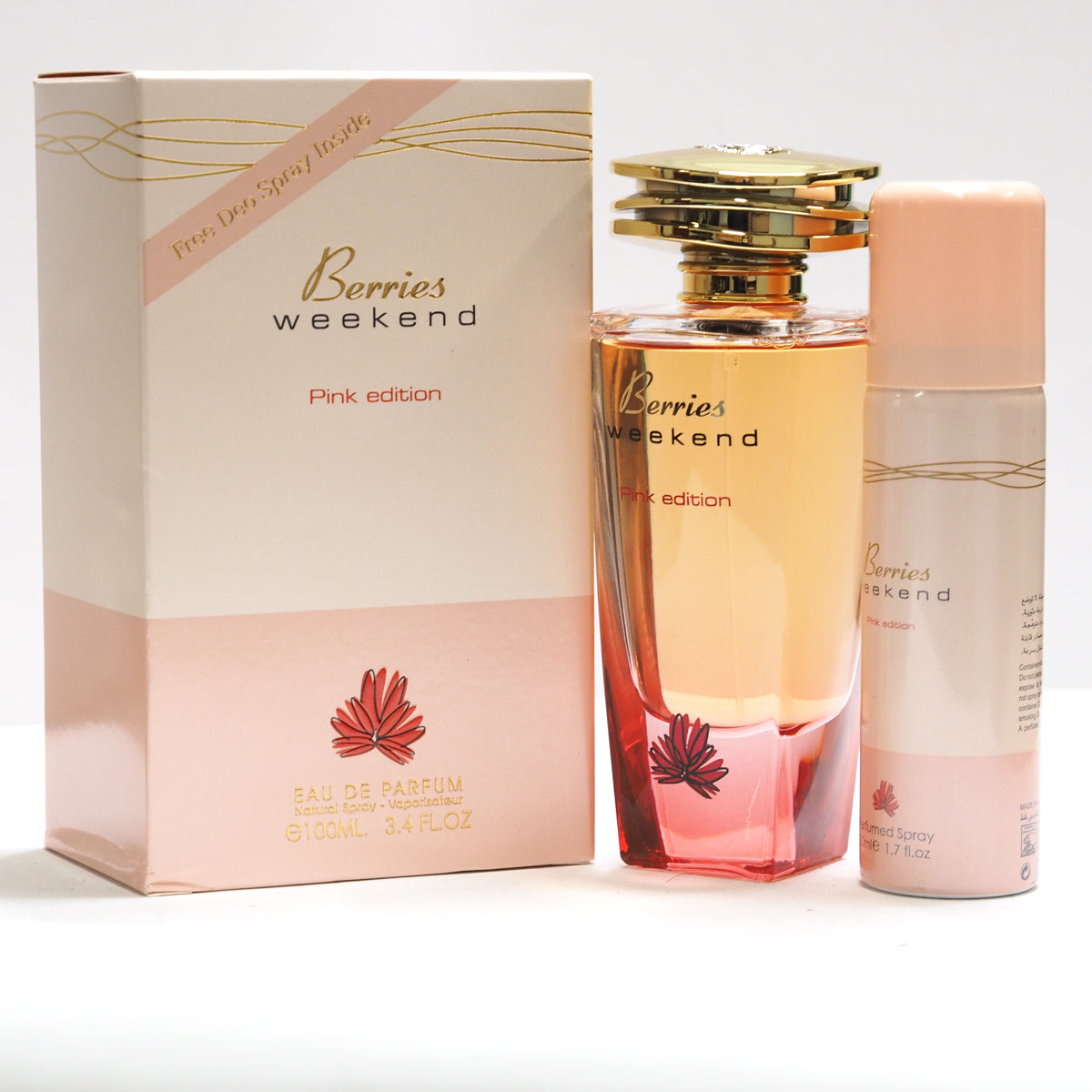 Fragrancce World Berries Weekend Free Deo spray Inside Eau De Parfum 100ML / 3.4OZ