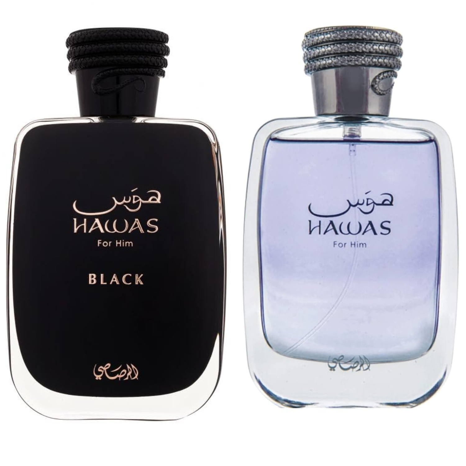 Rasasi Hawas for Him Hawas and Hawas Black EDP Perfume Combo for Men 100 ML Each