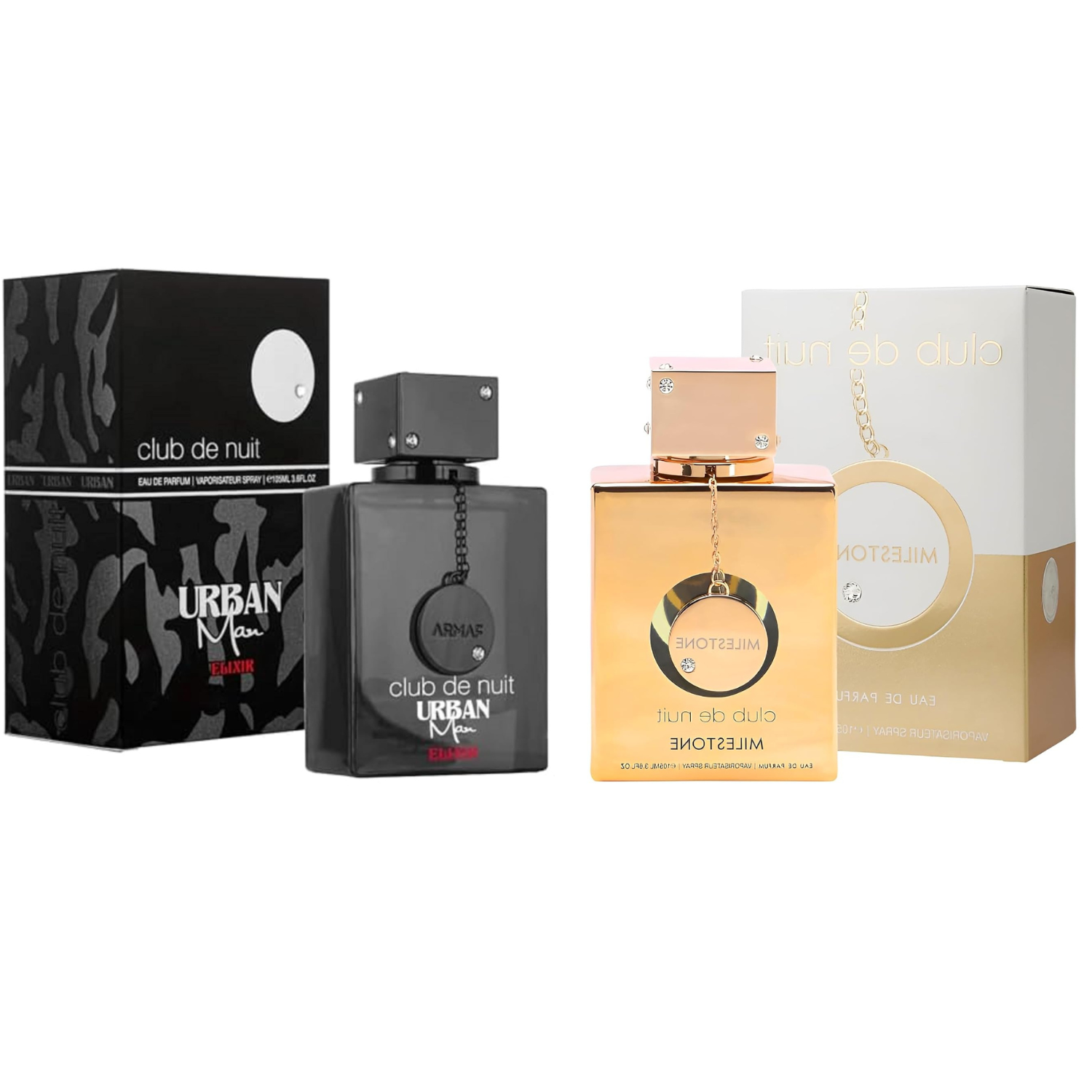 Armaf Club De Nuit Urban Man Elixir and Club De Nuit Milestone EDP Perfume Combo