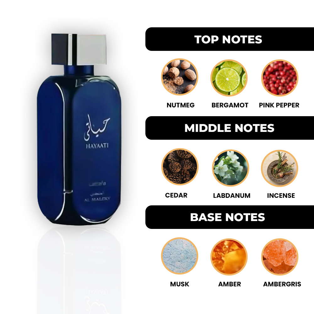 Lattafa Hayaati Al Maleky Eau De Parfum 100ml Spray for Men & Women
